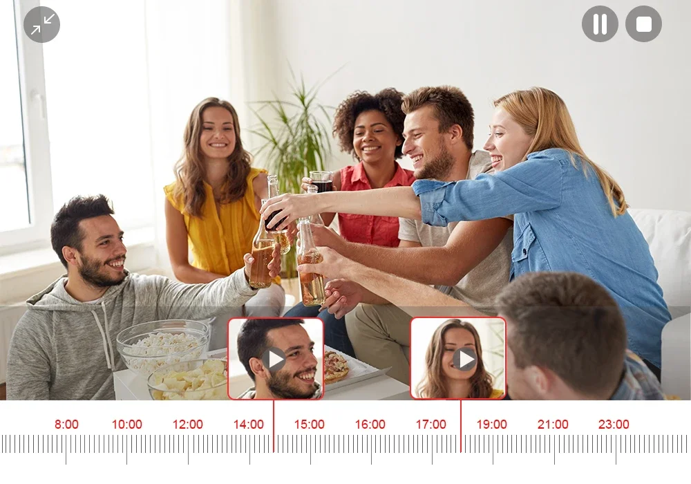 8CH 4K AHD DVR CCTV System 8MP Security Dome Cameras IR Indoor Outdoor Video Surveillance CCTV Kit Face Motion Detection Kit