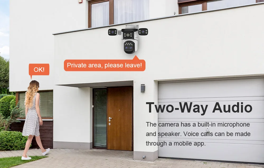 LS VISION 35MP Outdoor Security Camera with 10X Optical Zoom 7/5 Lens WiFi Cam Home Safety