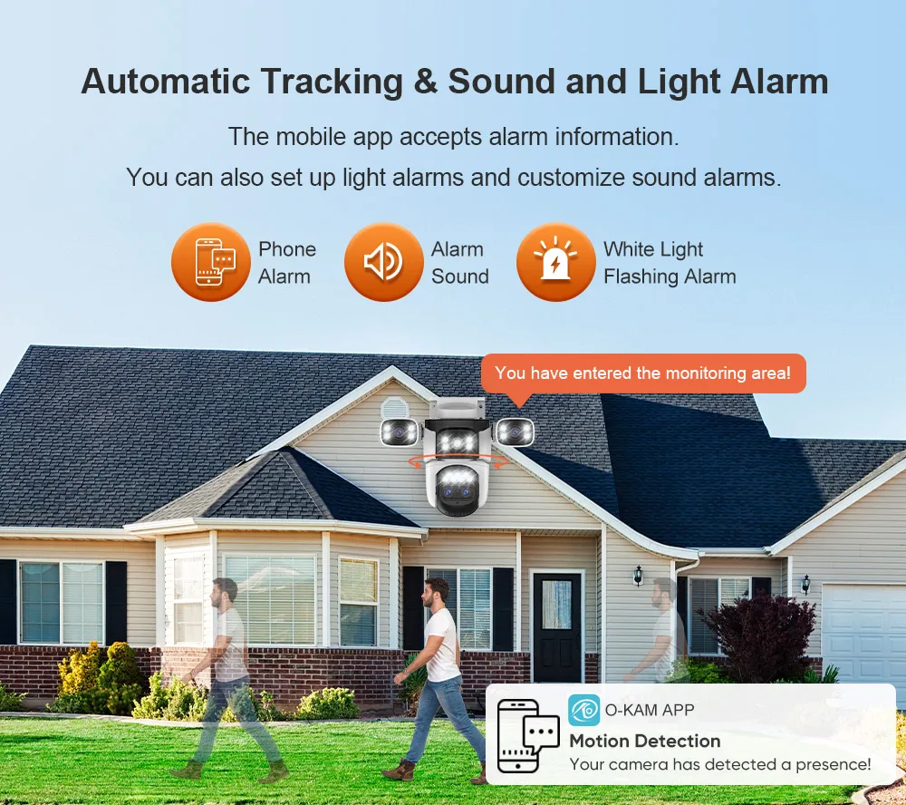 LS VISION 35MP Outdoor Security Camera with 10X Optical Zoom 7/5 Lens WiFi Cam Home Safety