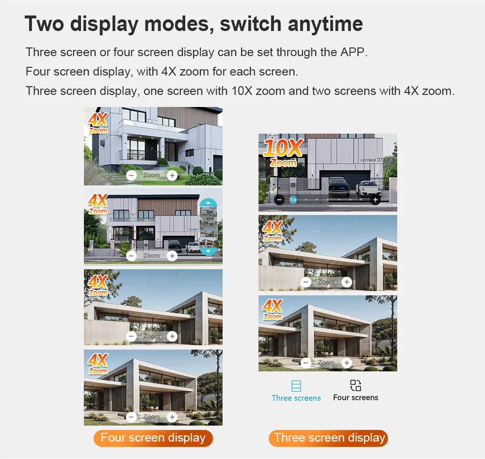 LS VISION 35MP Outdoor Security Camera with 10X Optical Zoom 7/5 Lens WiFi Cam Home Safety