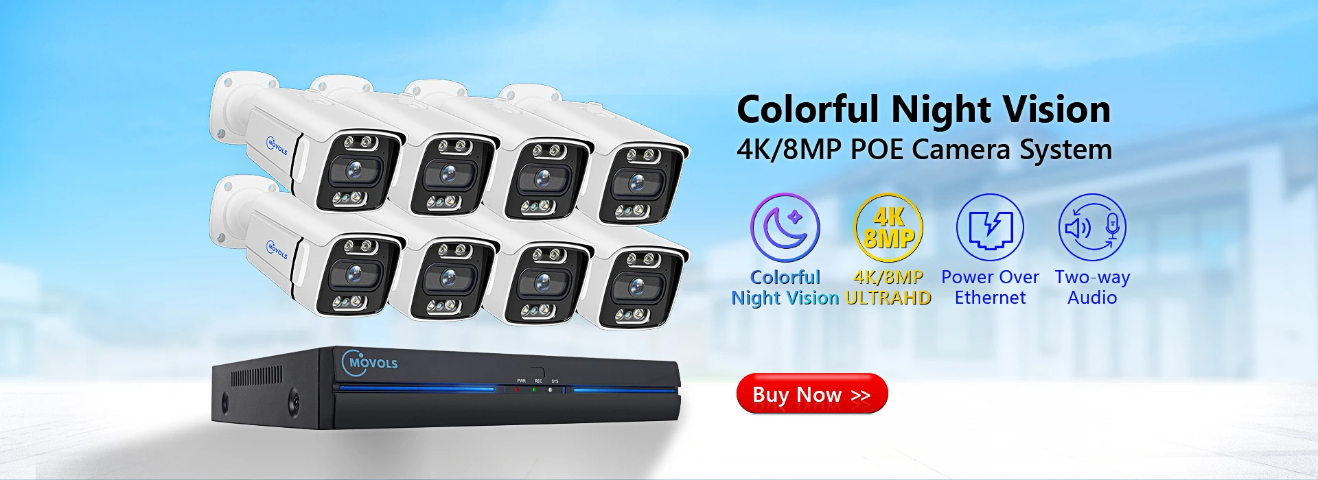 Movols 4K 16CH XMEYE POE Security Camerae System 5MP 8MP Two Way Audio CCTV Camera System AI P2P Video Surveillance Kit Movols 4K 16CH XMEYE POE Security Camerae System 5MP 8MP Two Way Audio CCTV Camera System AI P2P Video Surveillance Kit