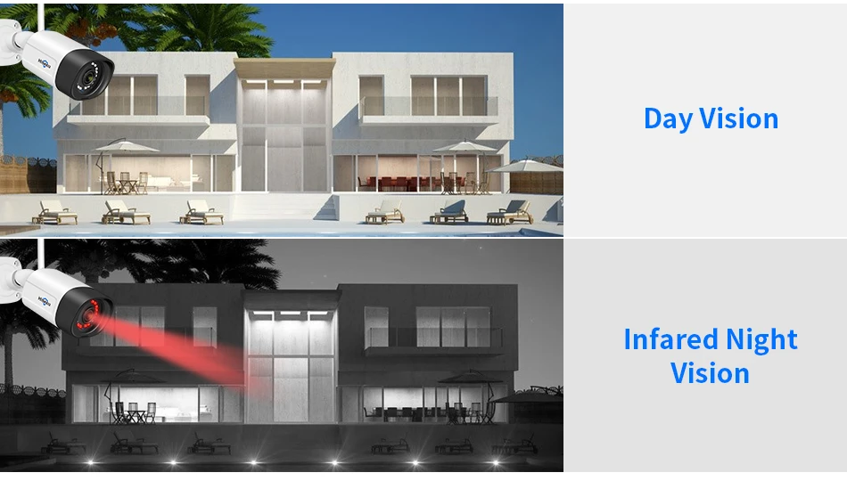 Hiseeu 5MP Wifi Surveillance Camera System Color Night Vision P2P Wireless Street Security CCTV Camera Kit 16CH Wireless NVR Set