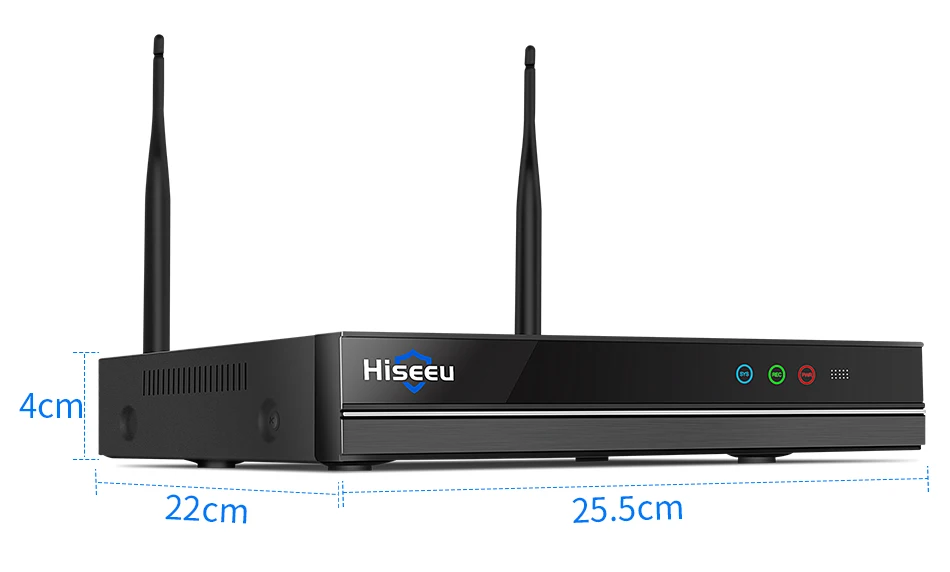 Hiseeu 5MP Wifi Surveillance Camera System Color Night Vision P2P Wireless Street Security CCTV Camera Kit 16CH Wireless NVR Set