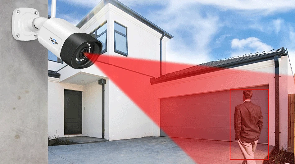 Hiseeu 5MP Wifi Surveillance Camera System Color Night Vision P2P Wireless Street Security CCTV Camera Kit 16CH Wireless NVR Set