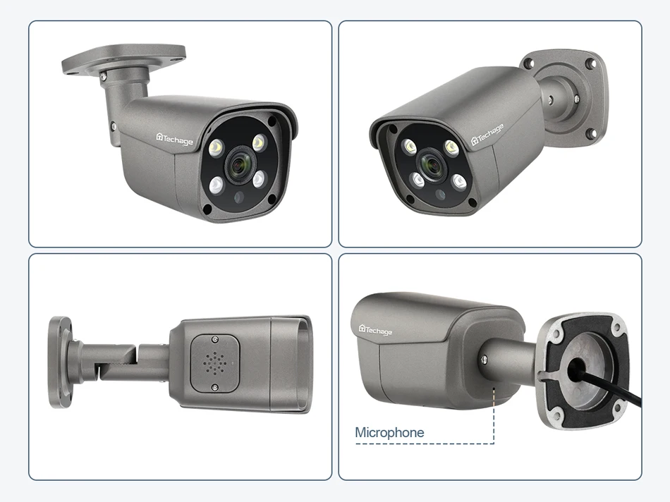 Techage 16CH 5MP POE NVR Kit Security Camera System Two Way Audio H.265 IP AI Camera Outdoor P2P CCTV Video Surveillance Set