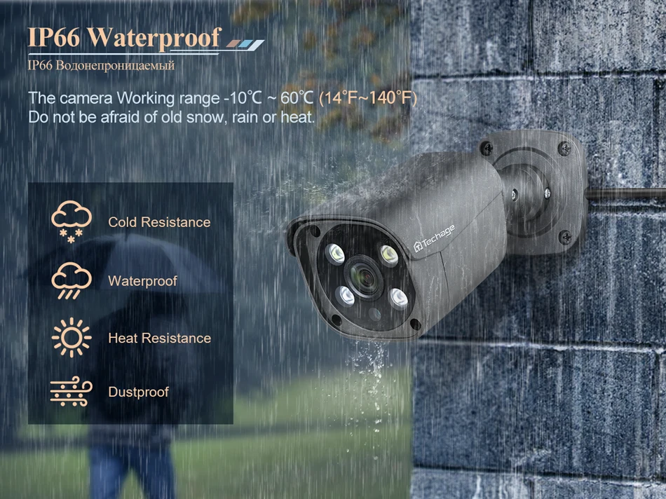 Techage 16CH 5MP POE NVR Kit Security Camera System Two Way Audio H.265 IP AI Camera Outdoor P2P CCTV Video Surveillance Set