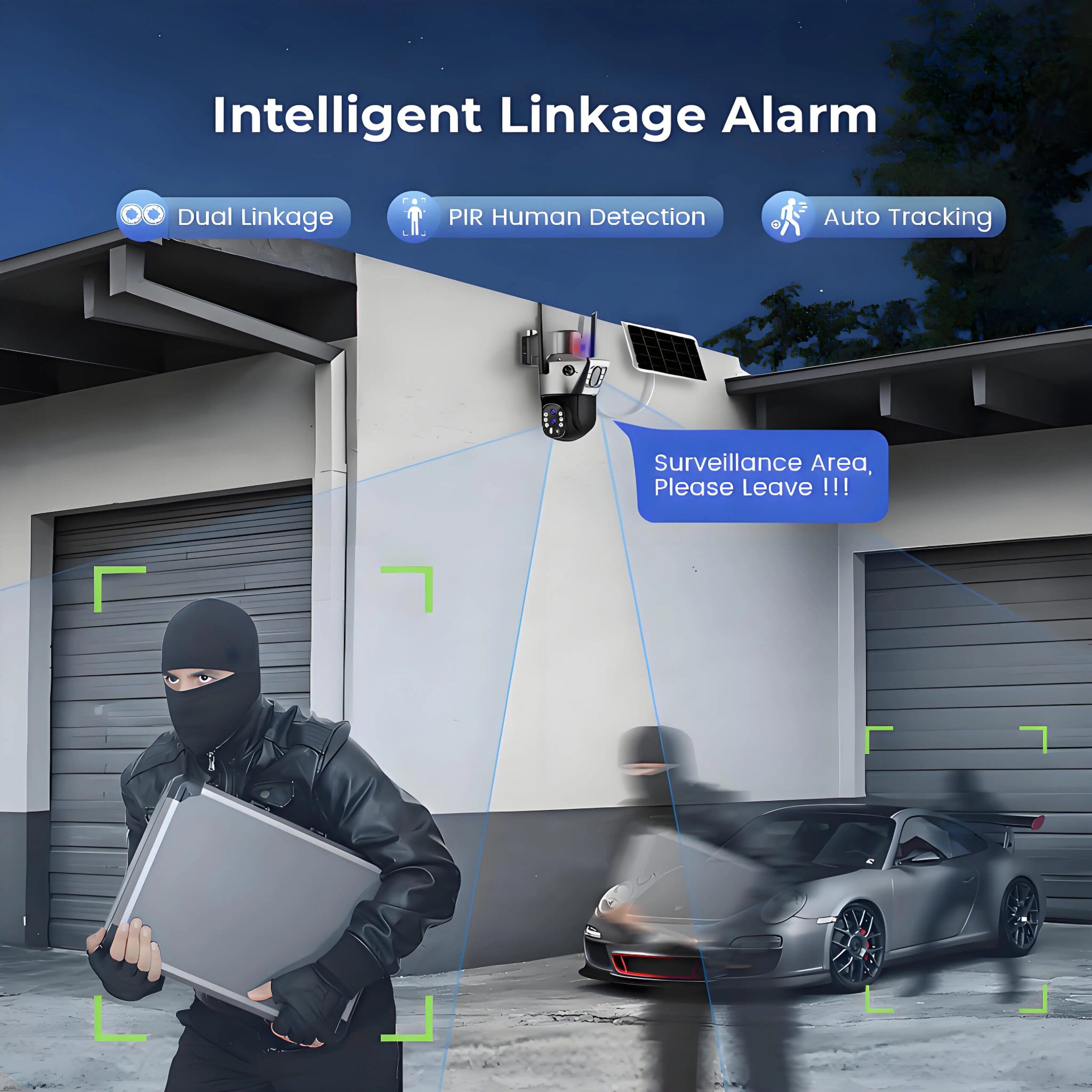 6K 4G Sim Solar Camera 10x Zoom IP CCTV 12MP Dual lens PTZ Surveillance PIR Human Detection Outdoor Security Protection Camera