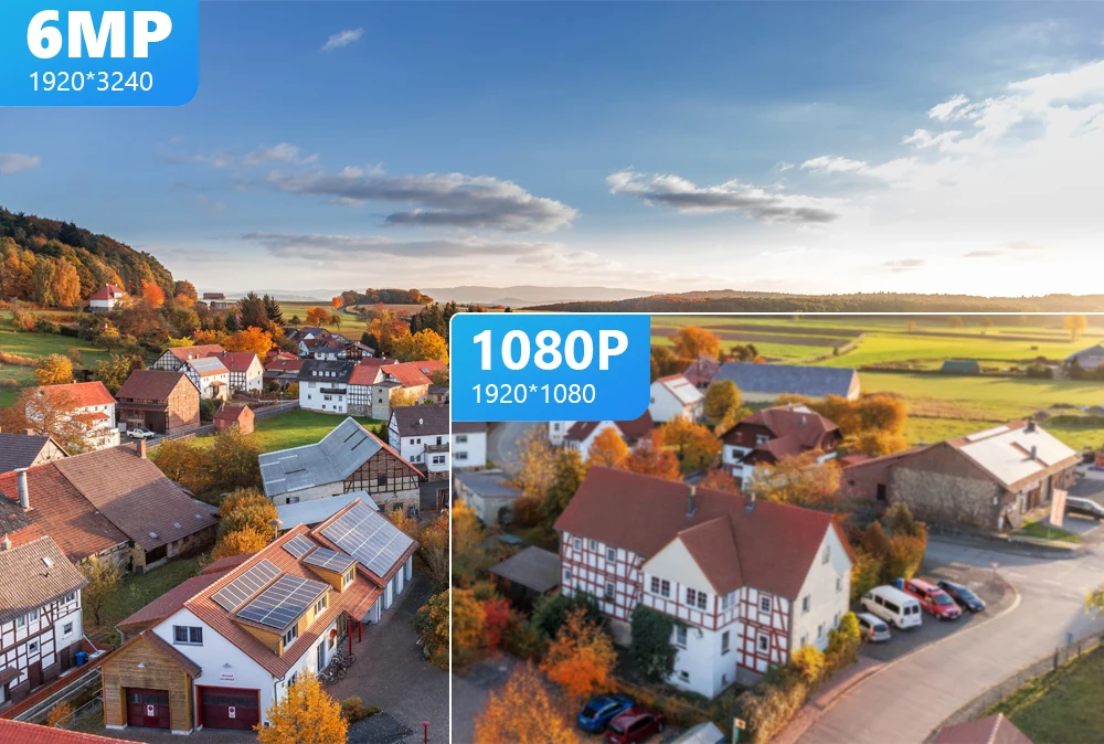 Movols 6MP Three Lens PTZ H.265 Wireless CCTV System Two Way Audio Waterproof IP Security Camera 10CH NVR Surveillance System