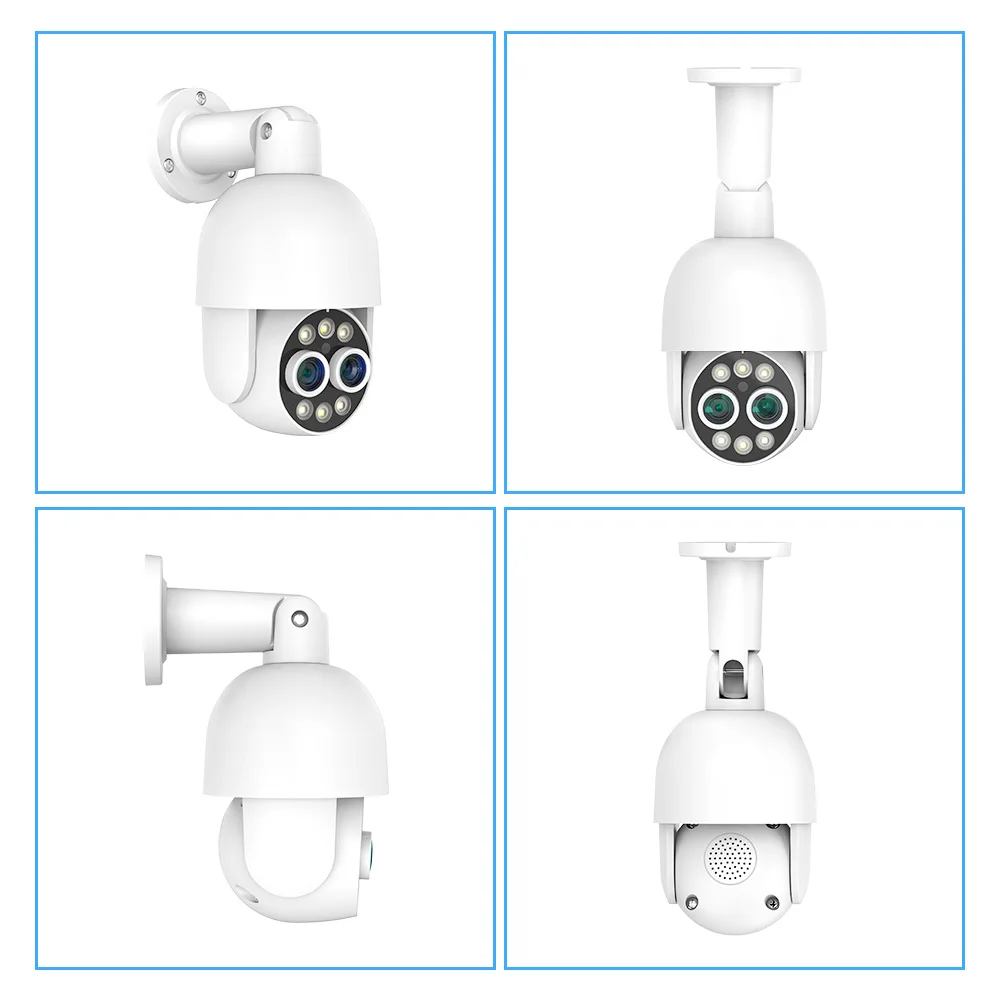 Techage 8CH 8MP PTZ PoE Camera System 4K 8X Zoom Dual Lens Human Detect Record NVR CCTV Video Surveillance Security Camera