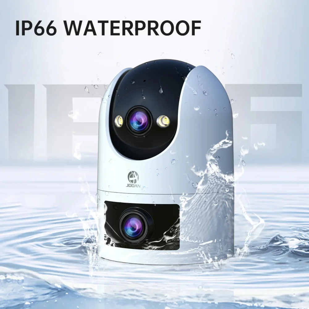 Jooan 4K 8MP Dual Lens Dual Screen IP Camera Wifi Outdoor PTZ Camera AI Auto Tracking CCTV camera Audio Video Surveillance
