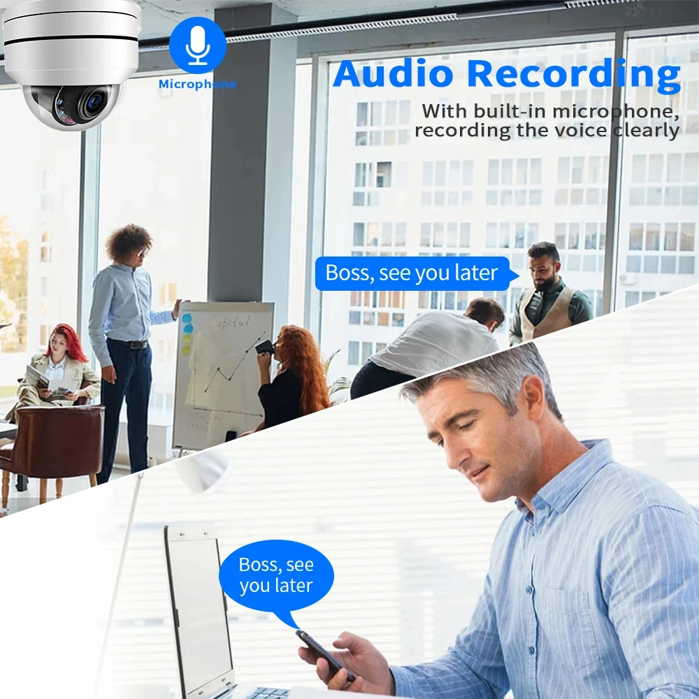 Overscam TUYA 8CH PTZ Dome POE Security Camera System 4K 8MP 12X Zoom Audio CCTV Video Surveillance Protection Kit Motion Detect