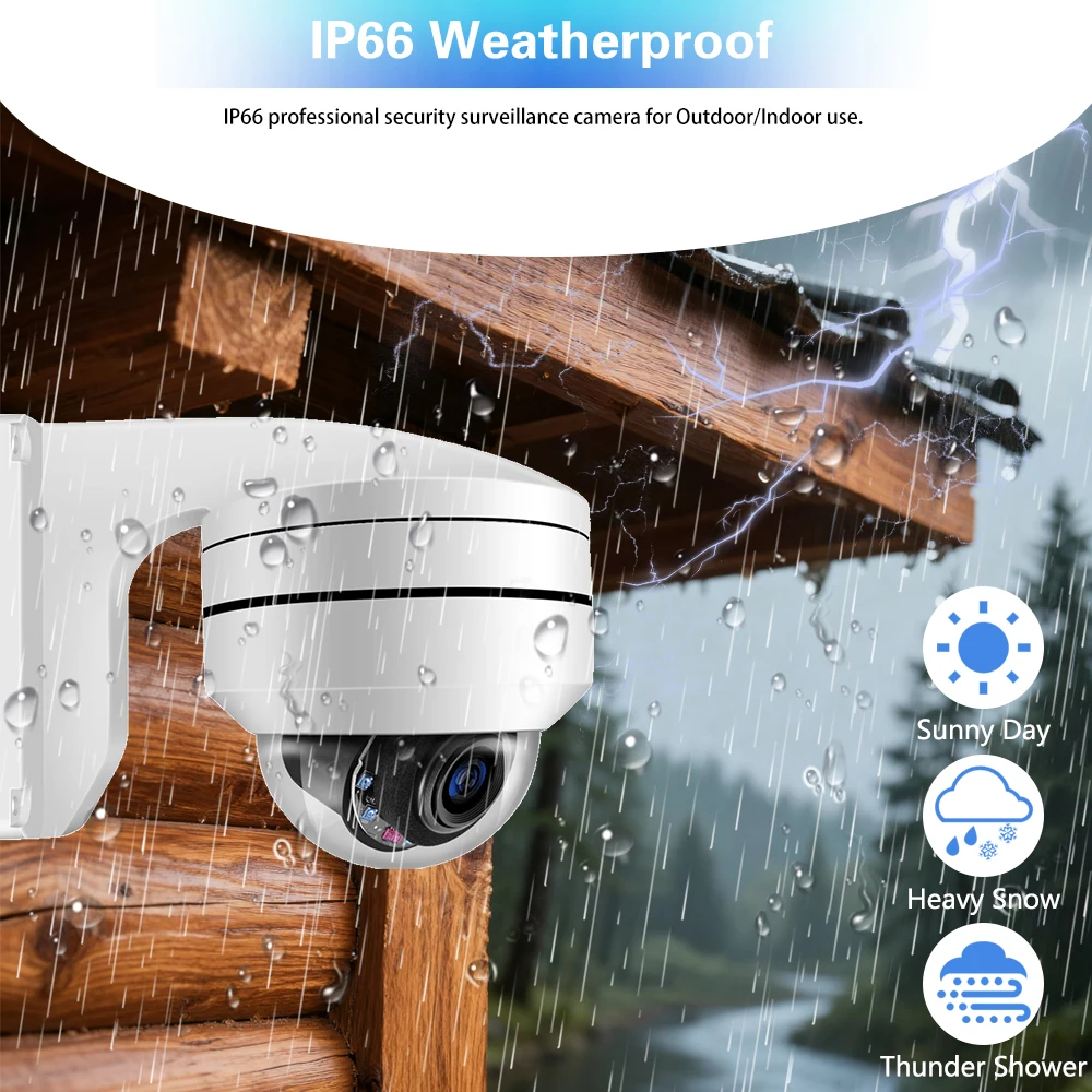 Overscam TUYA 8CH PTZ Dome POE Security Camera System 4K 8MP 12X Zoom Audio CCTV Video Surveillance Protection Kit Motion Detect