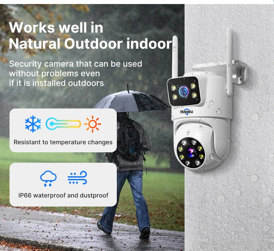 Hiseeu 6MP WiFi Dual Lens Camera Security System Kit 3K IP Cameras Security System 16CH NVR Wireless CCTV Surveillance System