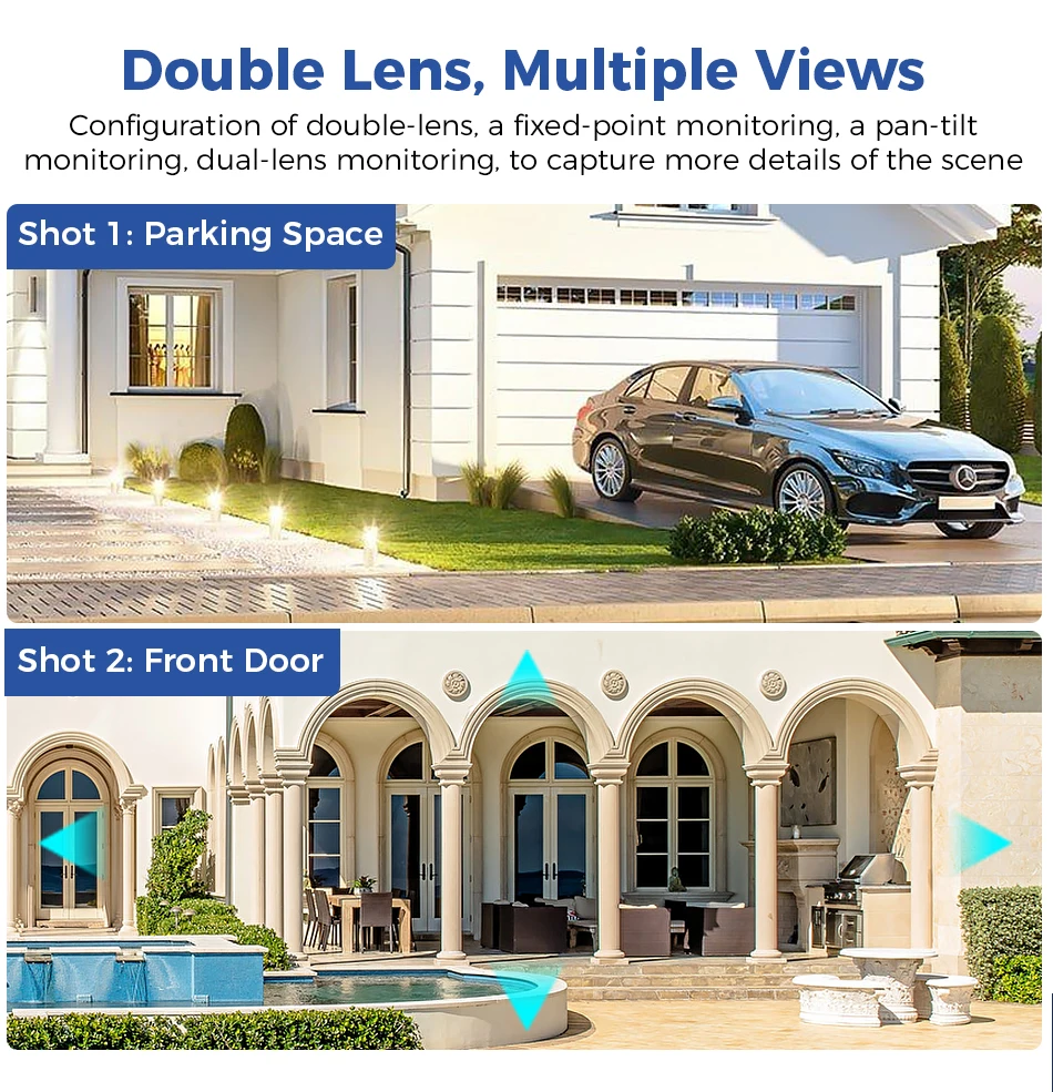 Hiseeu 6MP WiFi Dual Lens Camera Security System Kit 3K IP Cameras Security System 16CH NVR Wireless CCTV Surveillance System