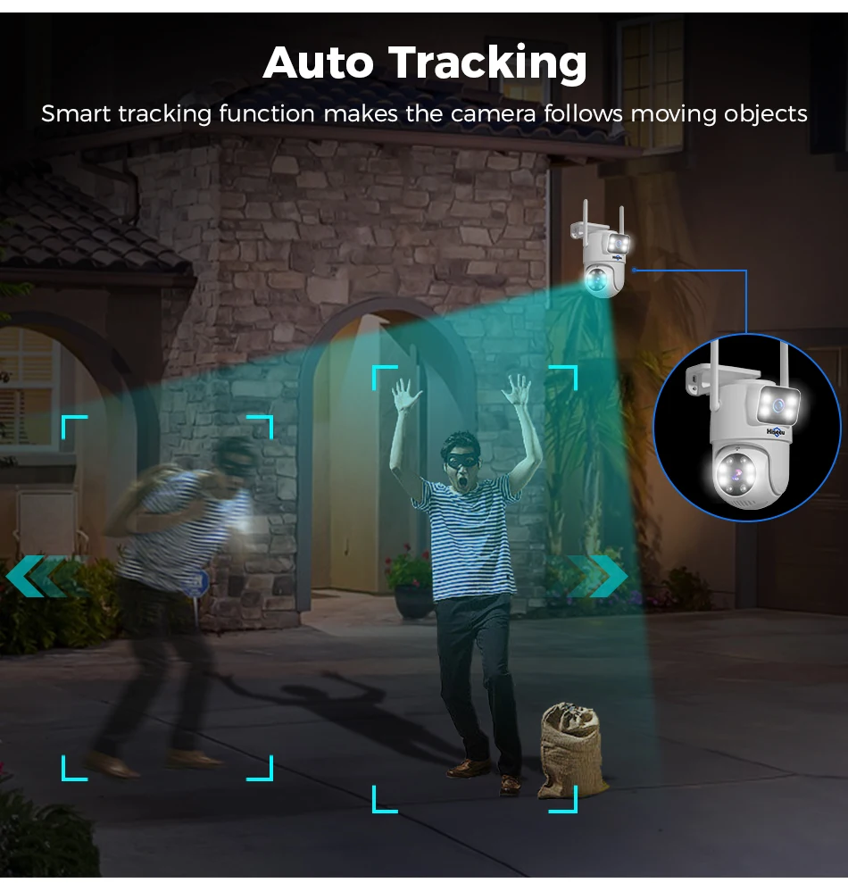 Hiseeu 6MP WiFi Dual Lens Camera Security System Kit 3K IP Cameras Security System 16CH NVR Wireless CCTV Surveillance System