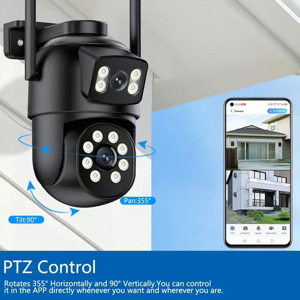 16CH 8MP Wireless PTZ Camera Security System 2 Way Audio CCTV Camera Video Surveillance Kit Color Night Vision Wifi NVR Kit 8CH