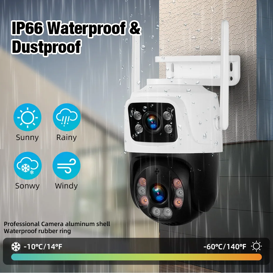 KERUI 6MP HD H.265 PTZ WIFI IP Camera 8CH Wireless 10.1-inch LCD Monitor NVR Kit Home Security Camera System Video Surveillance