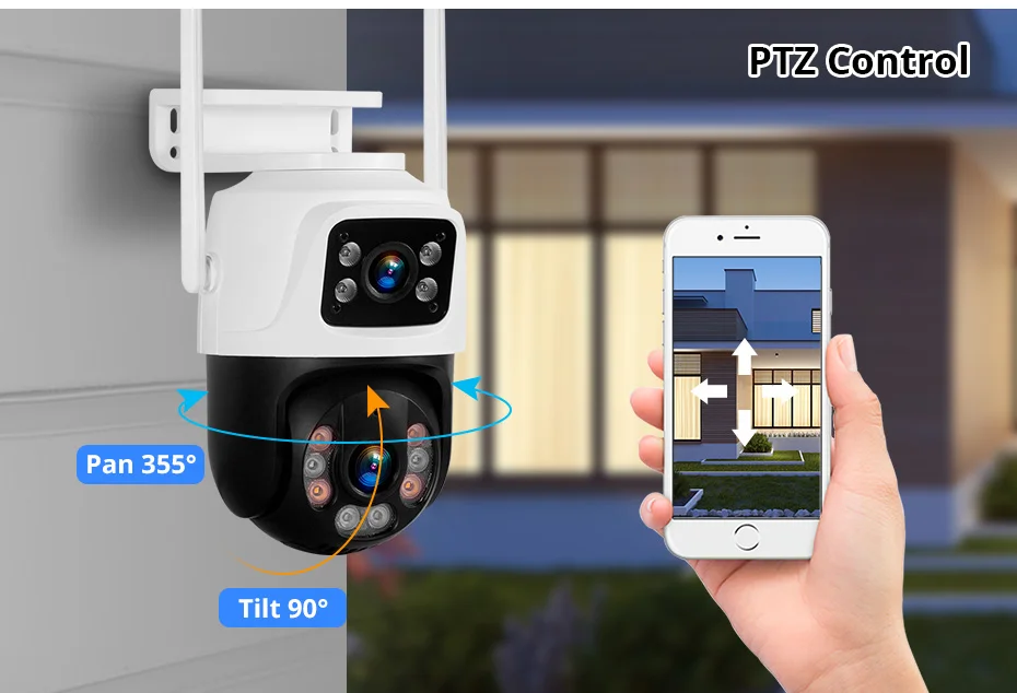 KERUI 6MP HD H.265 PTZ WIFI IP Camera 8CH Wireless 10.1-inch LCD Monitor NVR Kit Home Security Camera System Video Surveillance