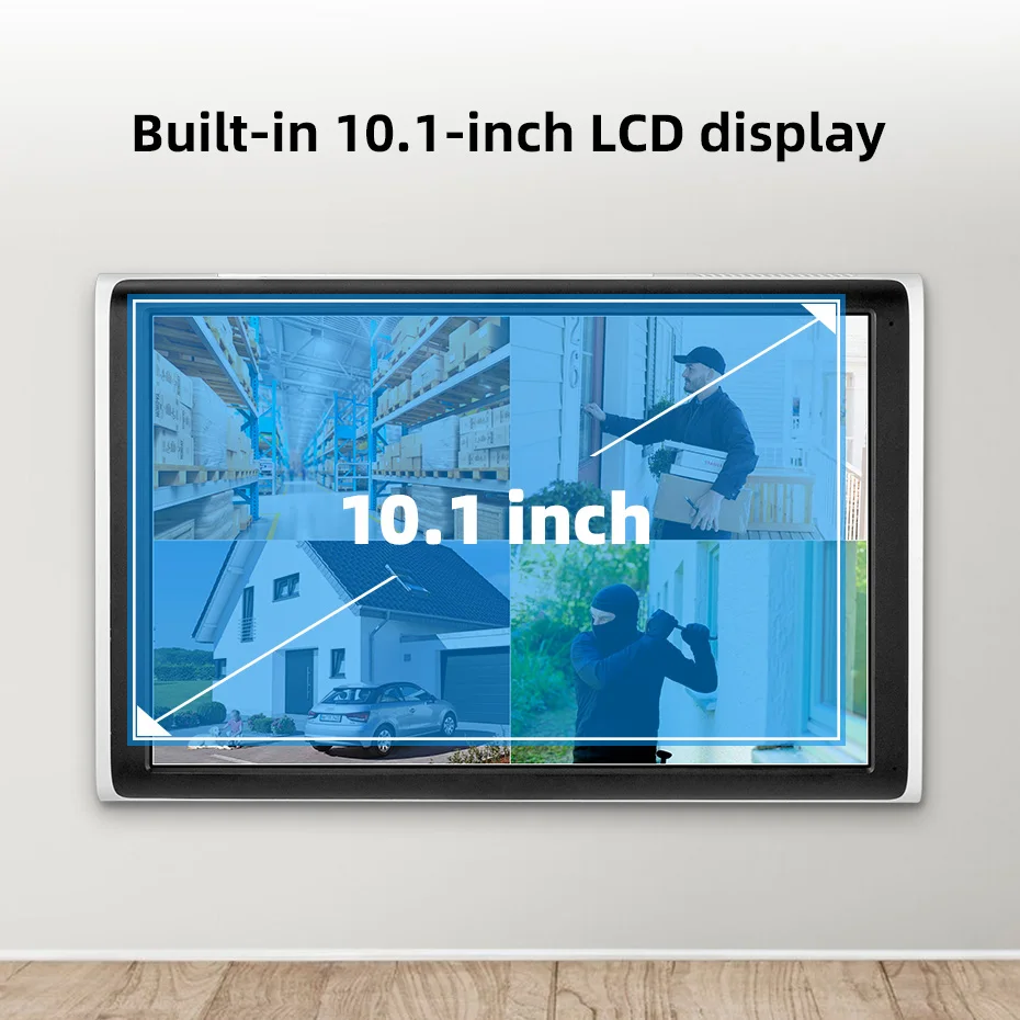 KERUI 6MP HD H.265 PTZ WIFI IP Camera 8CH Wireless 10.1-inch LCD Monitor NVR Kit Home Security Camera System Video Surveillance