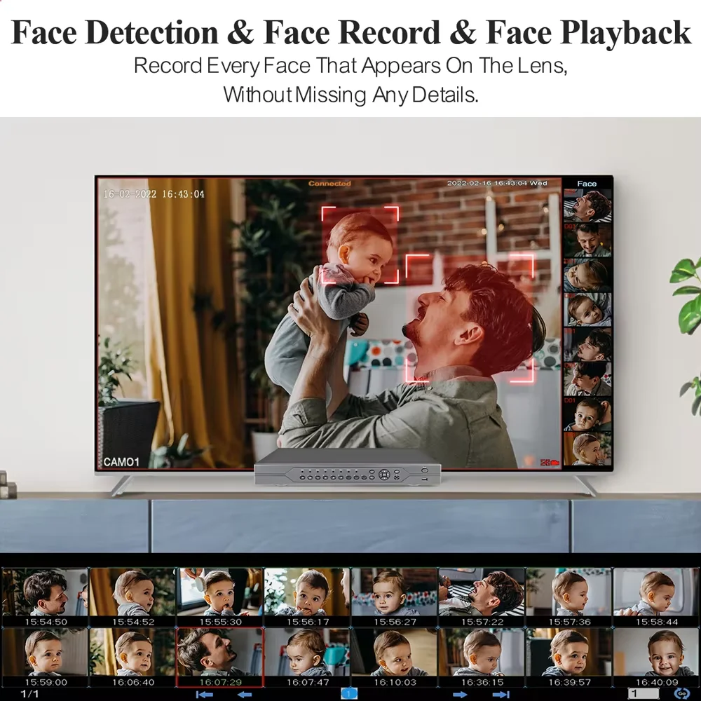 Techage 16CH 4K 8MP POE Camera Security System Dome Two-Way Audio Full Color Night Vision CCTV Video Surveillance Camera Kit