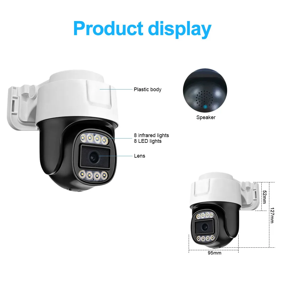 2PCS 2MP CCTV Analog Camera Full Color Night Vision UTC Coaxial BNC Audio Coax PTZ Control TVI CVI 4 in 1 AHD Security Cameras