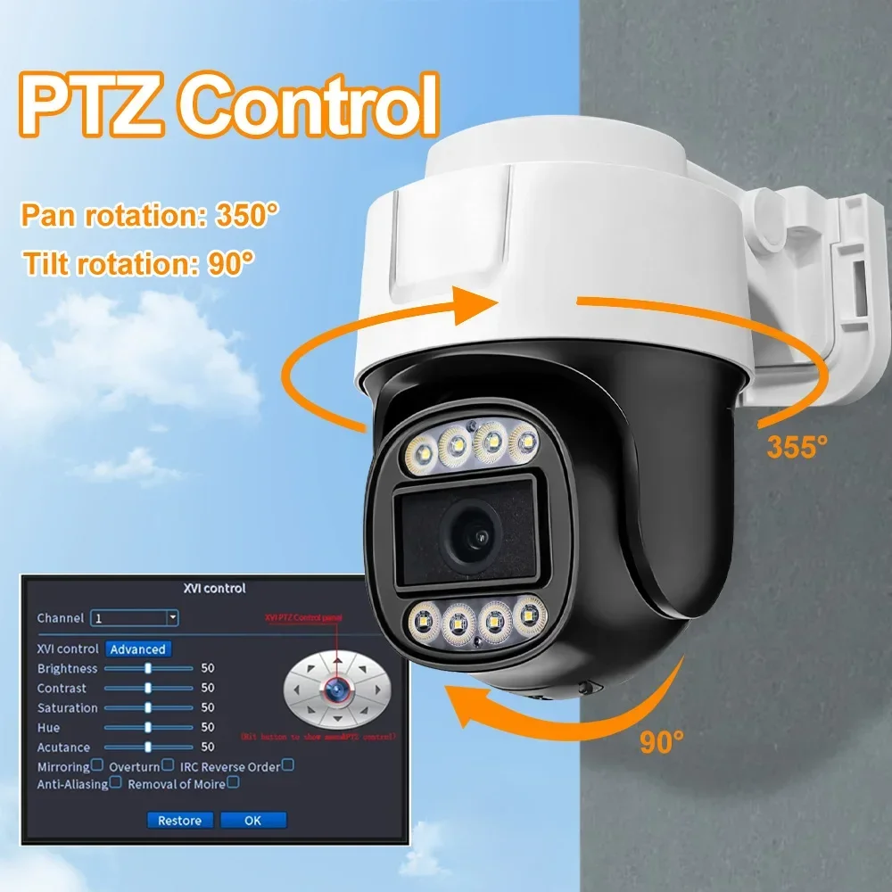 2PCS 2MP CCTV Analog Camera Full Color Night Vision UTC Coaxial BNC Audio Coax PTZ Control TVI CVI 4 in 1 AHD Security Cameras