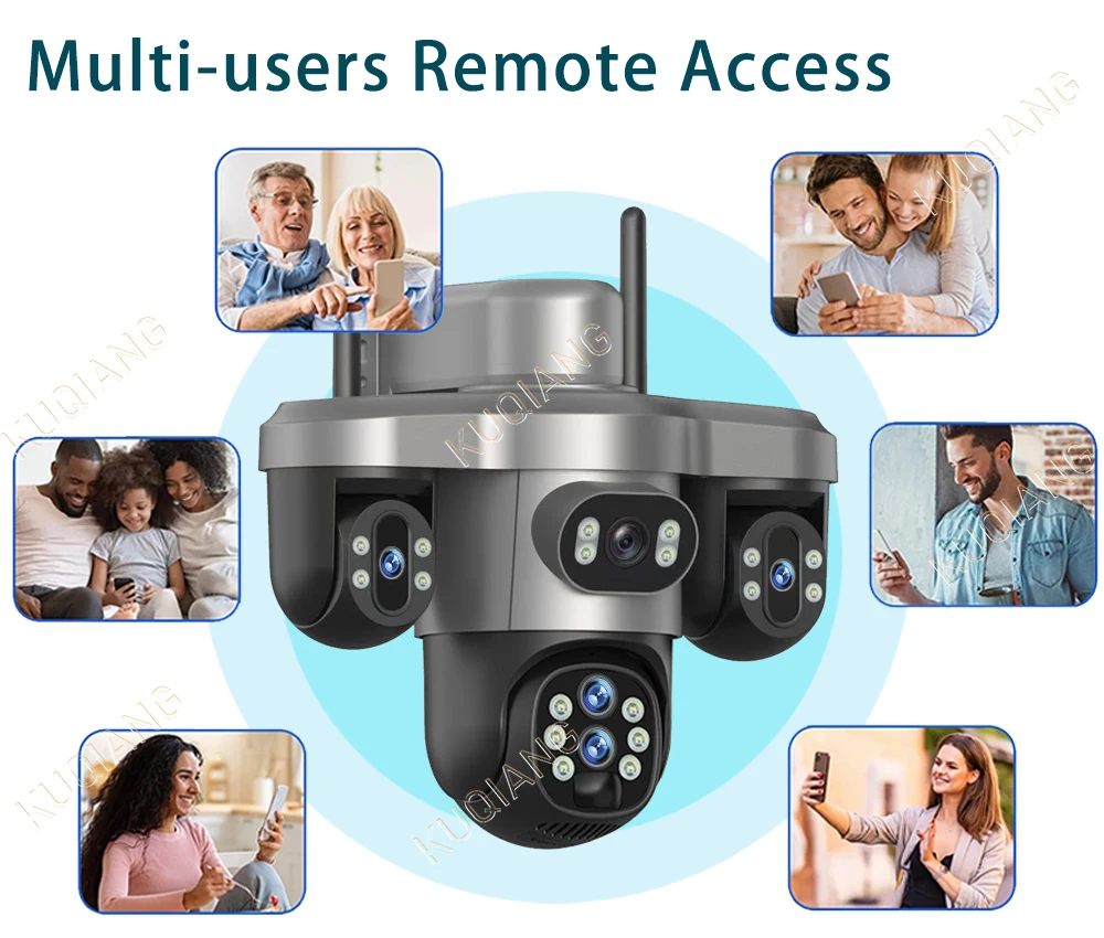 20MP 4G Sim Solar Camera WiFi 10X Optical Zoom 3-PTZ 4-Lens 3-Screens Outdoor Wireless Security Cameras Auto Tracking CCTV V380