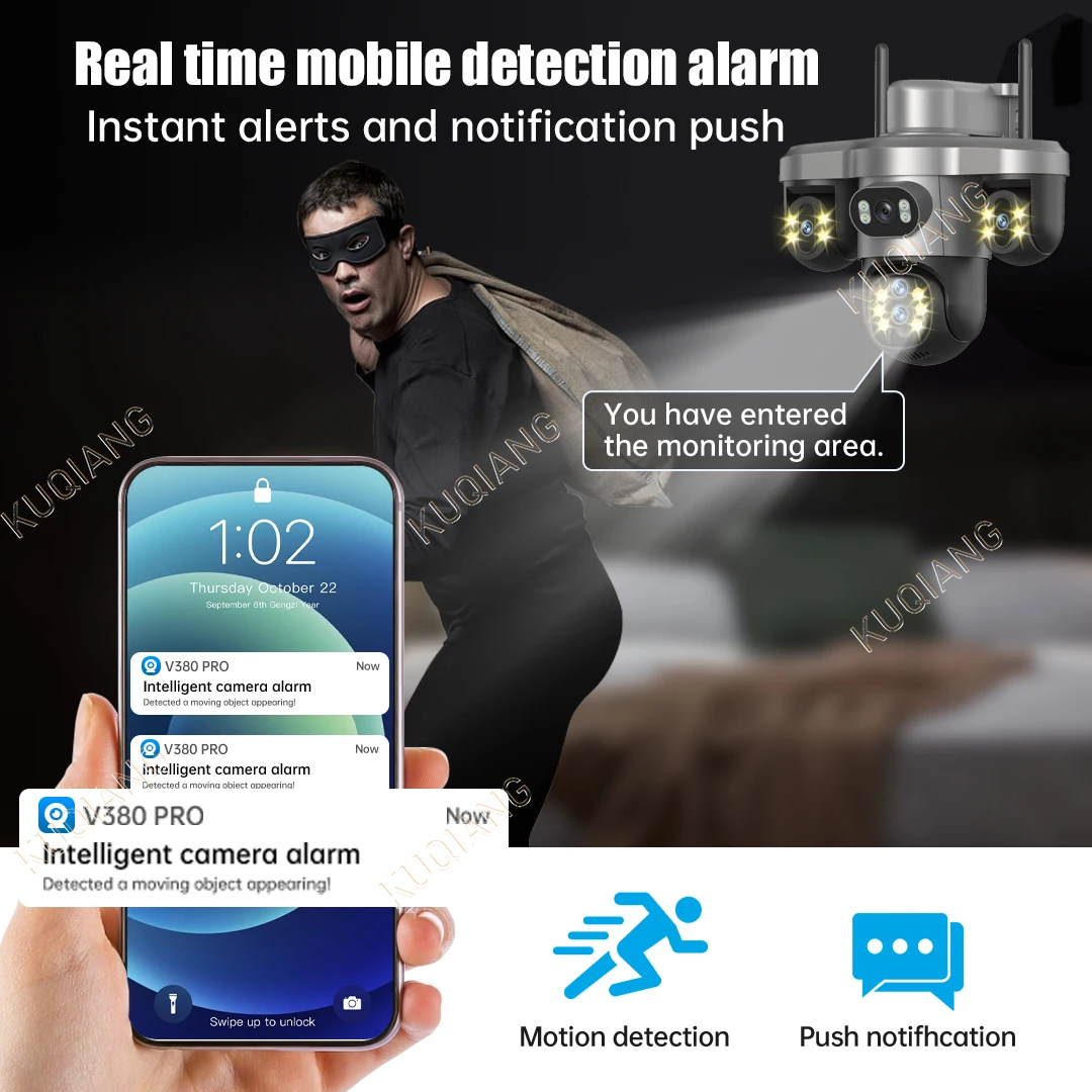 20MP 4G Sim Solar Camera WiFi 10X Optical Zoom 3-PTZ 4-Lens 3-Screens Outdoor Wireless Security Cameras Auto Tracking CCTV V380