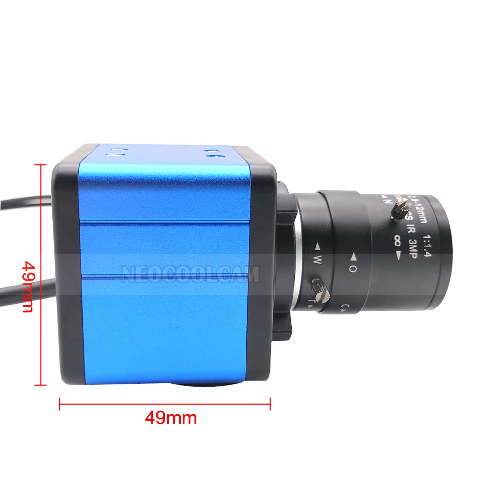 2.8-12mm 5-50mm Varifocal Manual Zoom 1200TVL CMOS Color Analog Camera Metal Body Mini Box Camera Indoor Video Surveillance