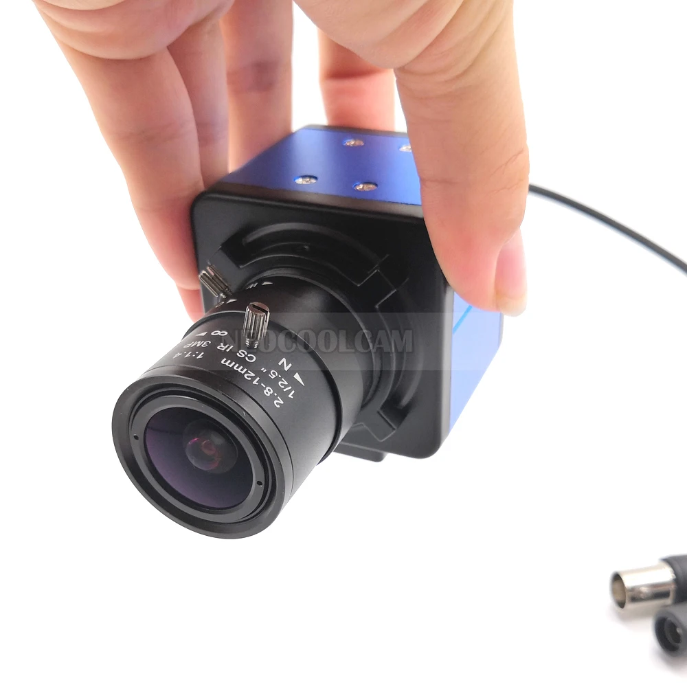 2.8-12mm 5-50mm Varifocal Manual Zoom 1200TVL CMOS Color Analog Camera Metal Body Mini Box Camera Indoor Video Surveillance