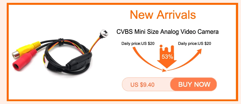 NEOCoolcam Door Hole 150 Degree Wide Angle Fish Eye Lens 1/3 1200TVL Color CVBS Analog TV Home Security Camera