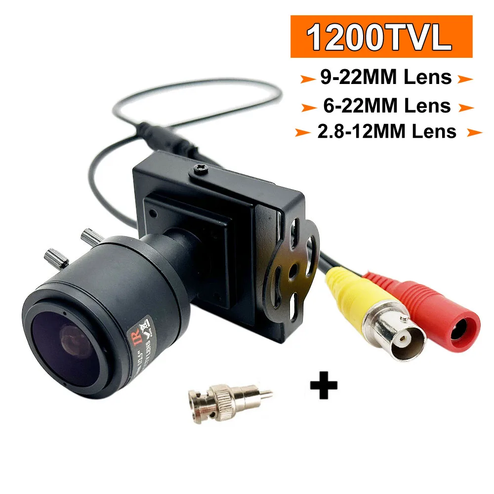 Metal Micro 1200TVL Mini Analog Video Camera 2.8-12/9-22/6-22mm Varifocal Djustable Lens For Security CCTV Camera Car Overtaking Metal Micro 1200TVL Mini Analog Video Camera 2.8-12/9-22/6-22mm Varifocal Djustable Lens For Security CCTV Camera Car Overtaking
