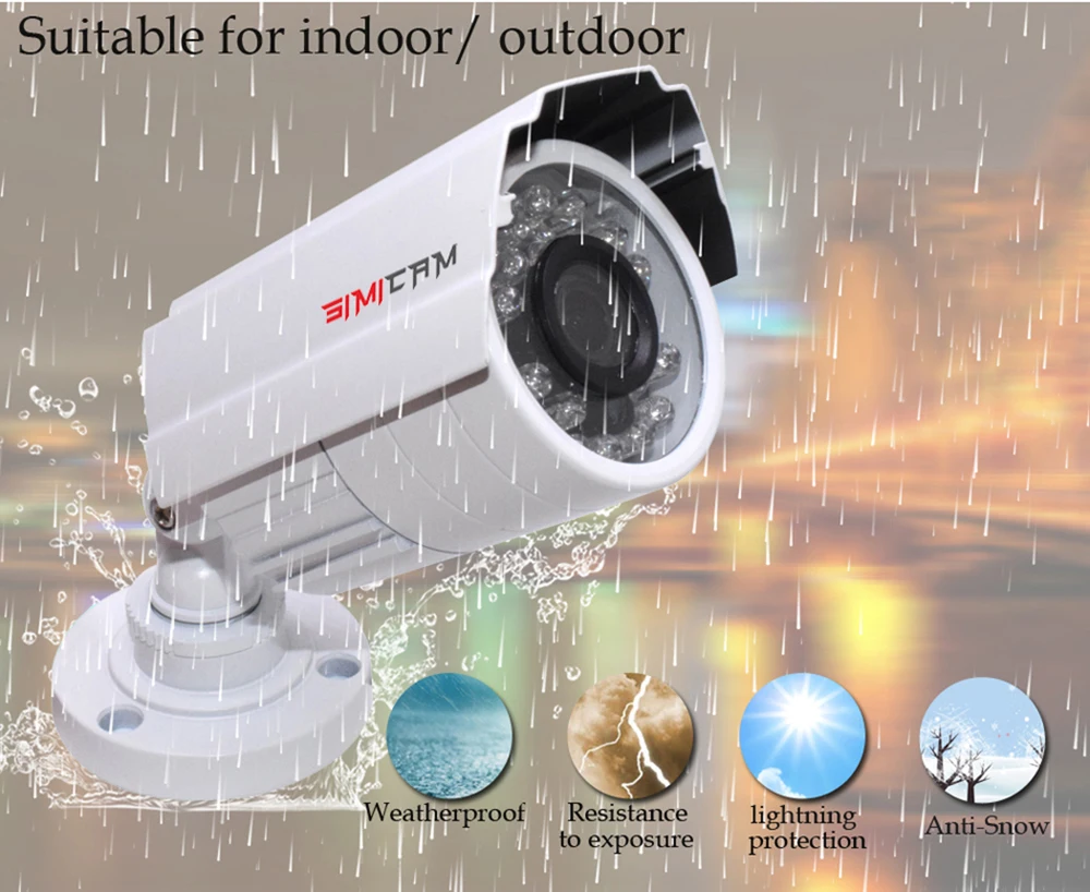 Analog AHD Video surveillance Camera 1080P 2.0MP 3000TVL NTSC/PAL Waterproof CCTV DVR Camera Night Vision Security Cam SIMICAM