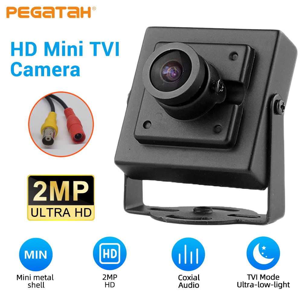 2MP 1080P HD Mini TVI Analog Camera Low-Light Night Vision & Coaxial Audio Support TVI video  AHD/CVI/CVBS
