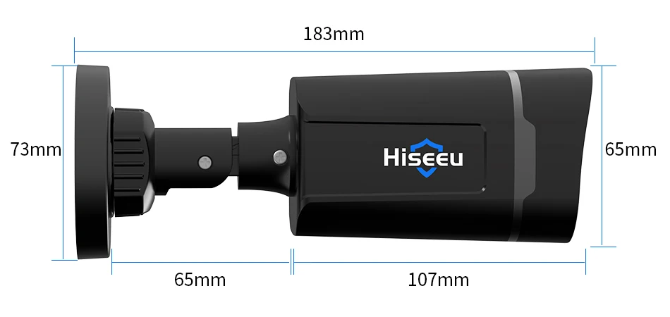 Hiseeu 5MP AHD Camera H.265 Full Color Outdoor Night Vision Video Motion Detection CCTV Security Surveillance Analog Cameras