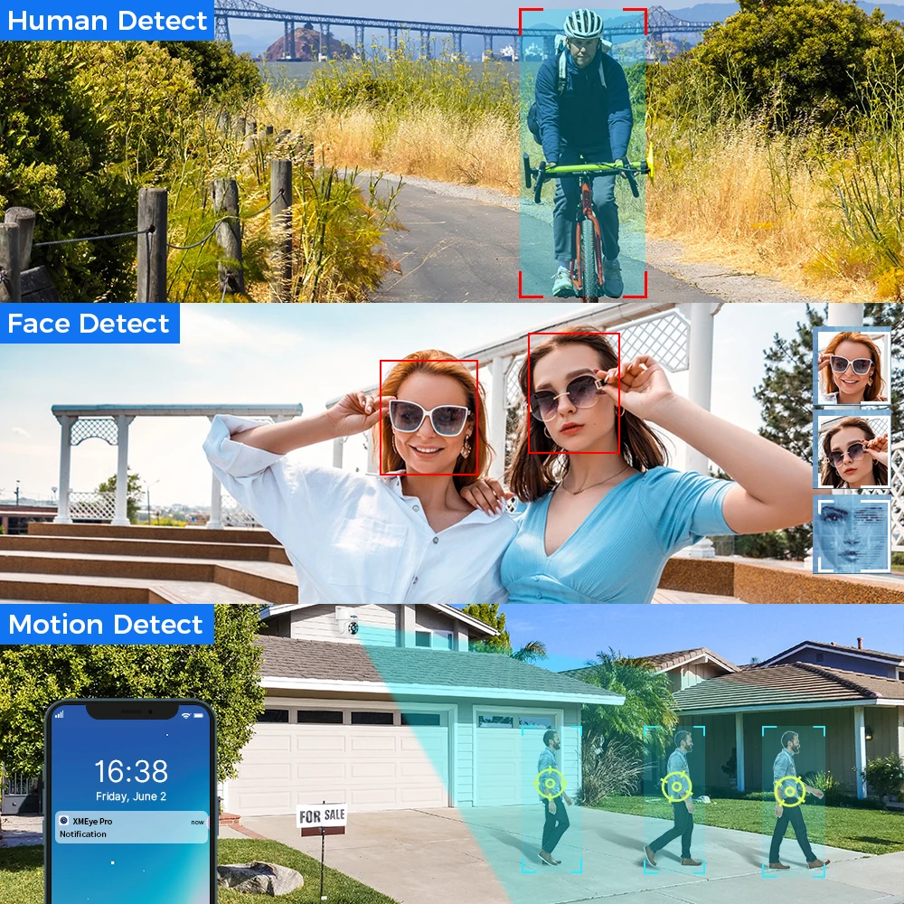 Hiseeu 5MP AHD Camera PTZ Dome Face Detection Waterproof Home Security Video Surveillance CCTV HD Analog Cameras XMEye Pro