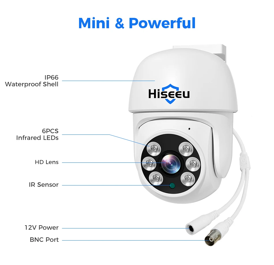 Hiseeu 5MP AHD Camera PTZ Dome Face Detection Waterproof Home Security Video Surveillance CCTV HD Analog Cameras XMEye Pro