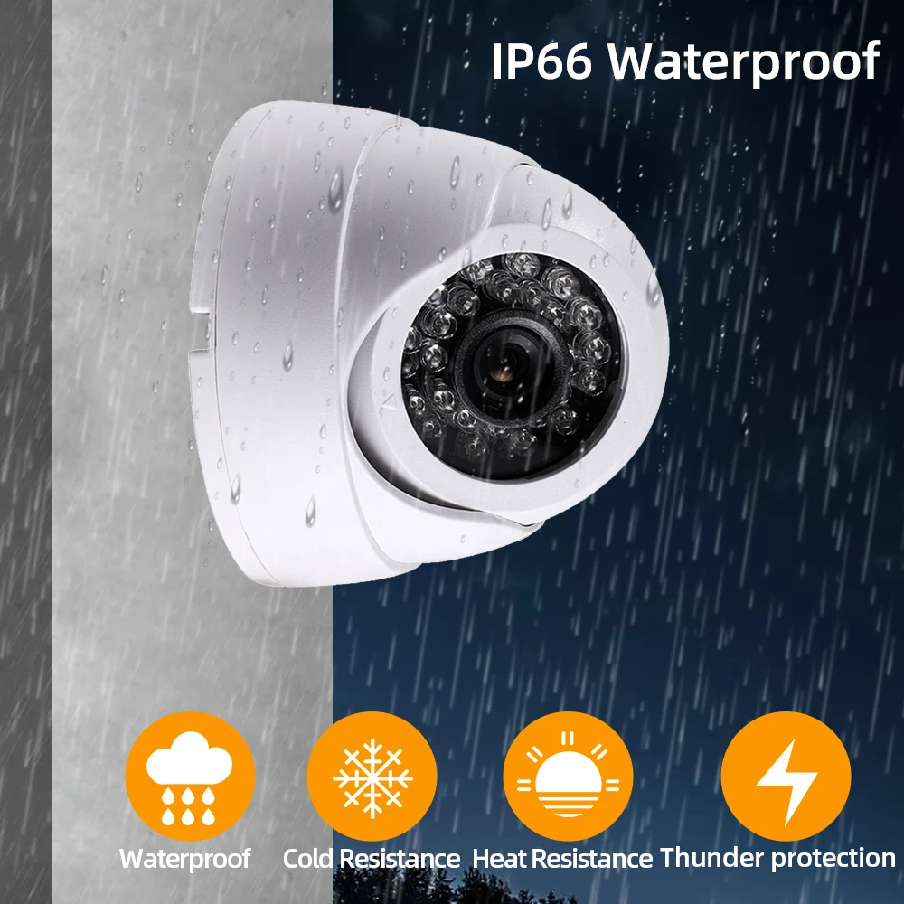 Outdoor Analog CCTV Video Surveillance Cameras Outside Waterproof HD 4K AHD Home Camera with Motion Sensor Night Vision Cam 8MP