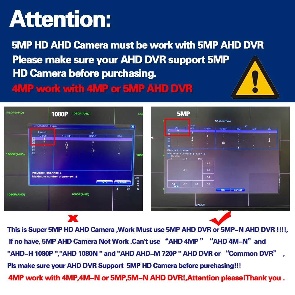 5MP Wired CCTV Analog DVR Camera Indoor Home Night Vision XMEYE Face Detection AHD Security Dome Camera BNC Surveillance Camera