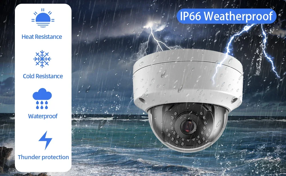 4K 8MP Wired CCTV Analog Security Surveillance Camera Outdoor Waterproof Face Detection Xmeye AHD Metal Dome Surveillance Camera