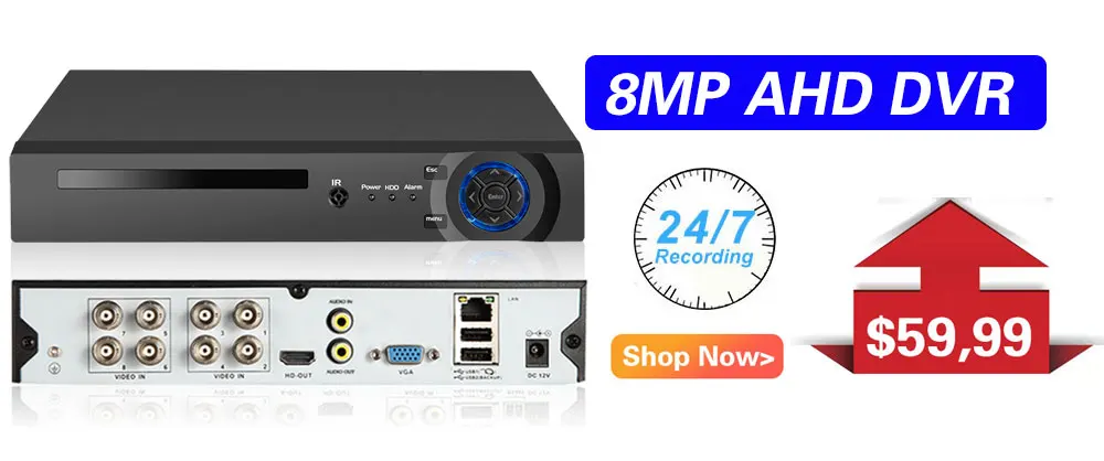 Wire CCTV Analog Dome Camera 4K Indoor Home Full Color Night Vision 5MP AHD Security Surveillance Camera BNC DVR Cam XMEYE H.265