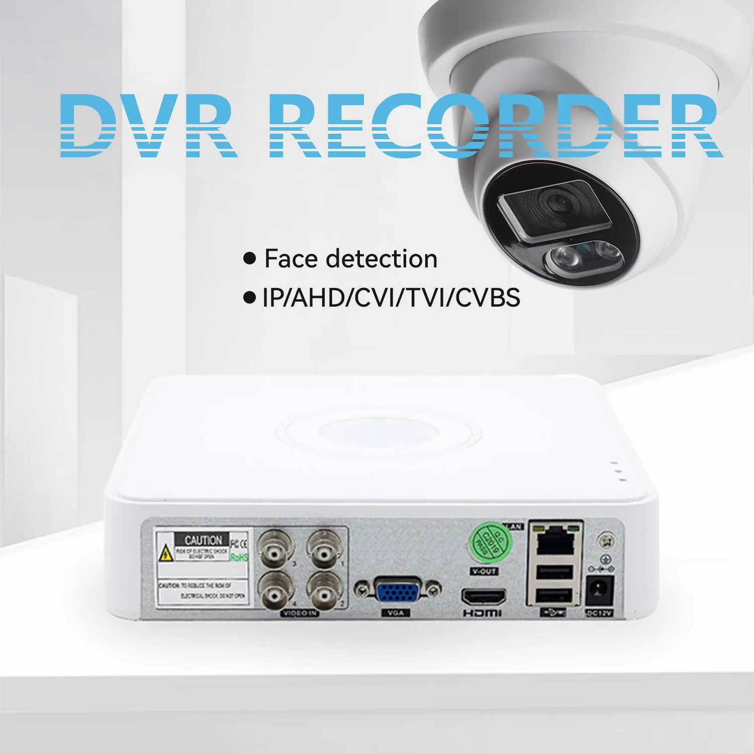 PEGATAH Outdoor Dome Security Camera 5MP AHD/TVI/CVI/CVBS 4-in-1 HD Analog Camera 10-15m IR & Weatherproof With DIP switch