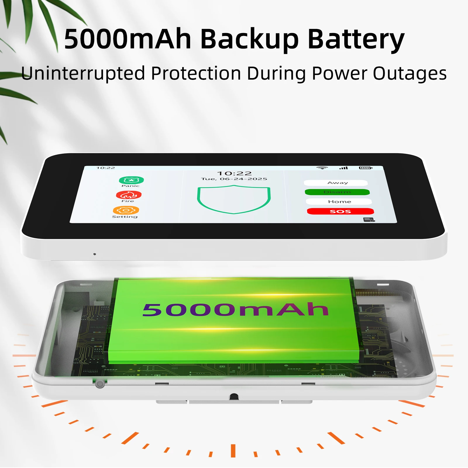 CPVAN Wireless WiFi Tuya Smart Home Alarm System Home burglar Security Protection Alarm DIY kit Alarm built-in 5000mAh Battery