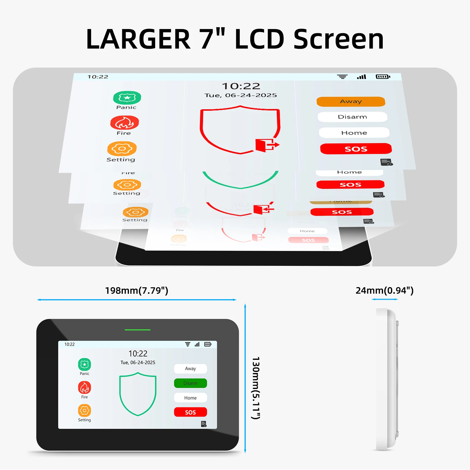 CPVAN Wireless WiFi Tuya Smart Home Alarm System Home burglar Security Protection Alarm DIY kit Alarm built-in 5000mAh Battery