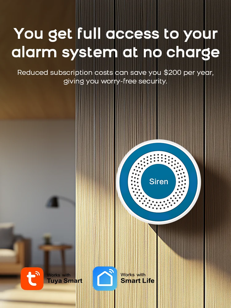 TUYA WIFI Wireless DIY Smart Home Security System Door Alarm System Door Window Sensor Work with Alexa