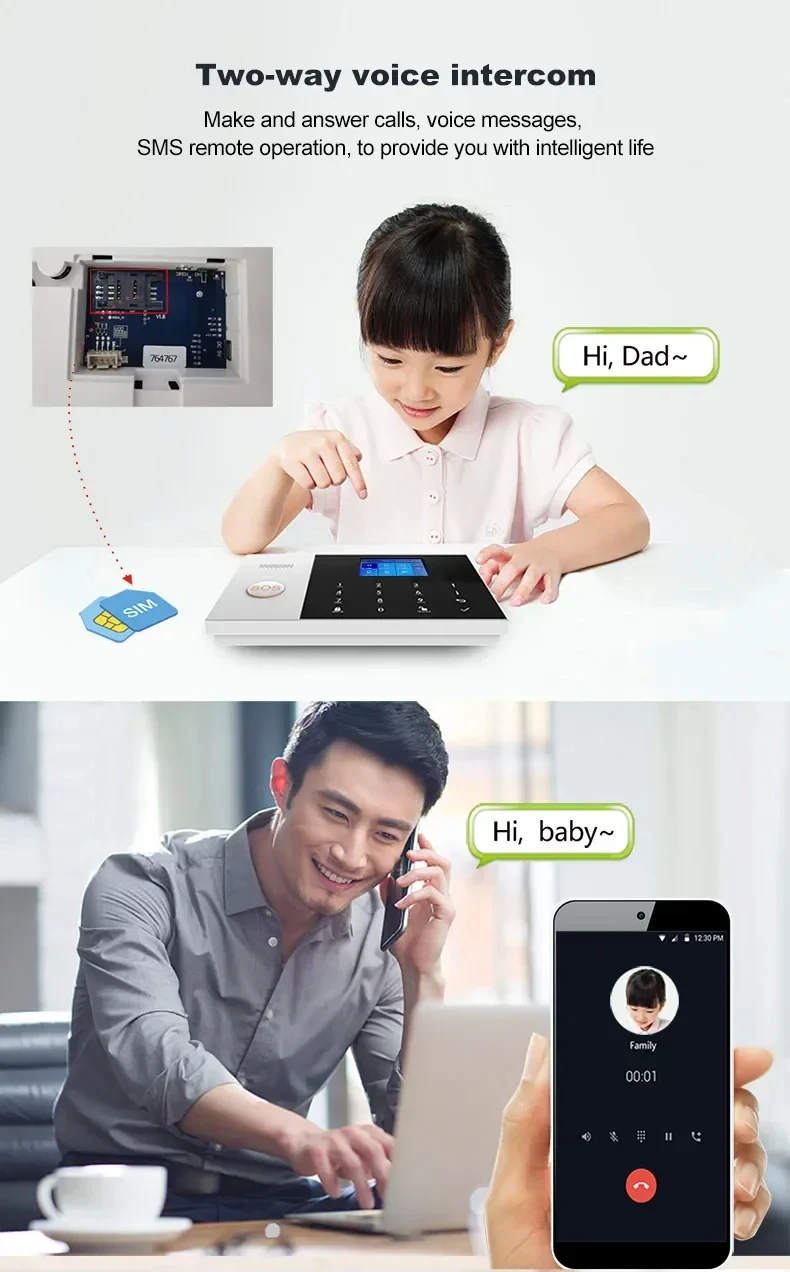 4G Alarm System Security Home WIFI Alarme Residencial Wireless Home Alarm For Tuya Smart Life With Door Sensor Work With Alexa