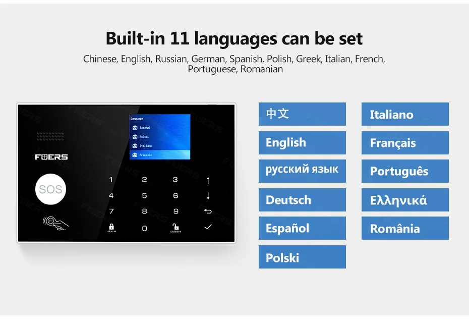 FUERS WIFI GSM Alarm System Wireless Home Burglar Security Alarm System Tuya APP Control Siren Motion Detector PIR Smoke Sensor
