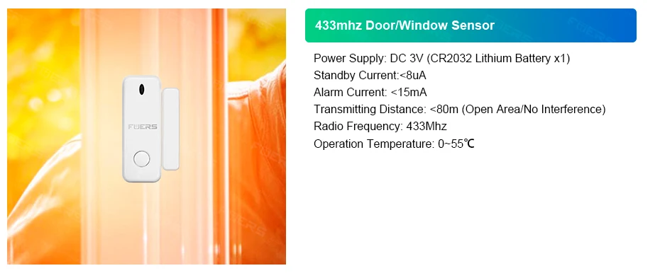 FUERS WIFI GSM Alarm System Wireless Home Burglar Security Alarm System Tuya APP Control Siren Motion Detector PIR Smoke Sensor