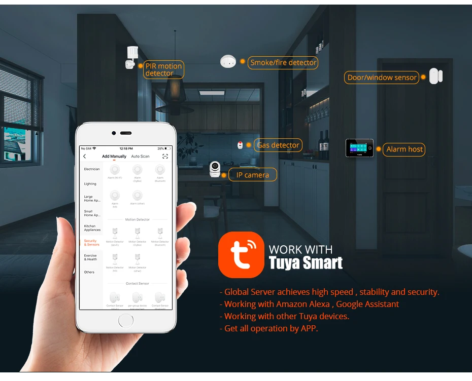 KERUI Home Alarm System WiFi+4G GSM Burglar Alarm System with Phone App Alarm 120dB Alarm Siren Compatible for Home Office G64B