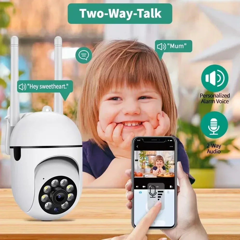 4K 8MP Wifi Surveillance Camera Wireless Security PTZ IP Camera Color Night Vision Motion Detection Auto Track Security Monitor